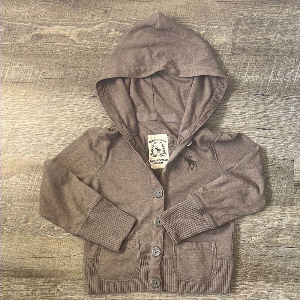 Vintage Abercrombie & Fitch Brown Cardigan Size Medium